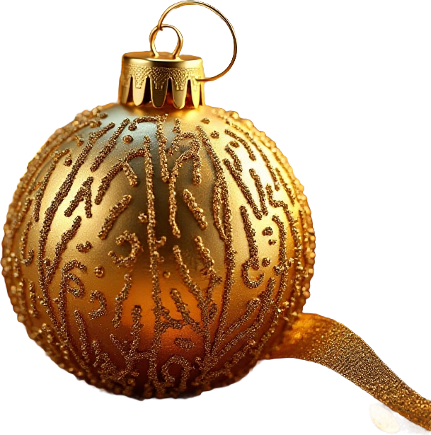 Golden Christmas Ornament